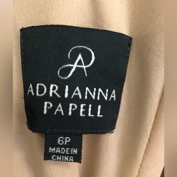 ADRIANNA PAPELL GOLD SEQUINED MINI DRESS IN SIZE 6P BACK ZIPPER WITH V CUT BACK - Picture 9 of 9